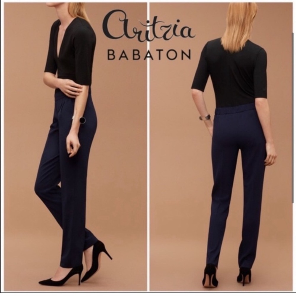Babaton (aritzia) tapered elastic waist trousers